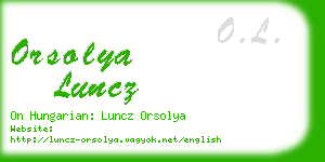 orsolya luncz business card